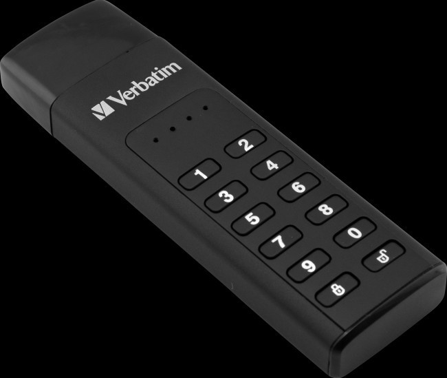 USB 3.0 Keypad Secure Drive 128GB, Black (USB-C)