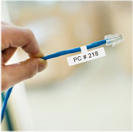 FLe-2511 white tape in label size 2,1 cm, 45 mm