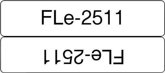 FLe-2511 white tape in label size 2,1 cm, 45 mm