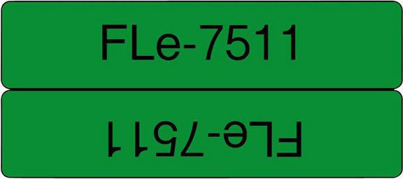 FLe-7511 green tape in label size 2,1 cm, 45 mm