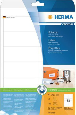 Herma Etiketter Premium A4 96,5x42,3 (25)