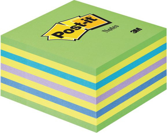 BildePost-it Klistrelapper 76x76 kubeblokk Lollipop grnn/bl