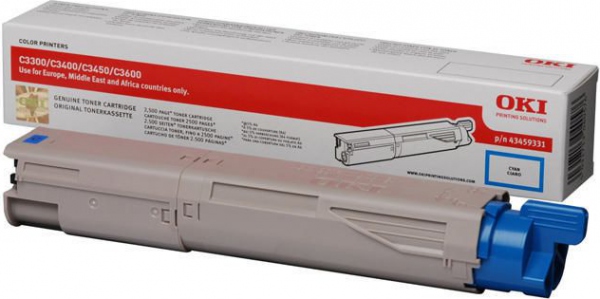 OKI Toner Cyan (2.500 sider) 43459331