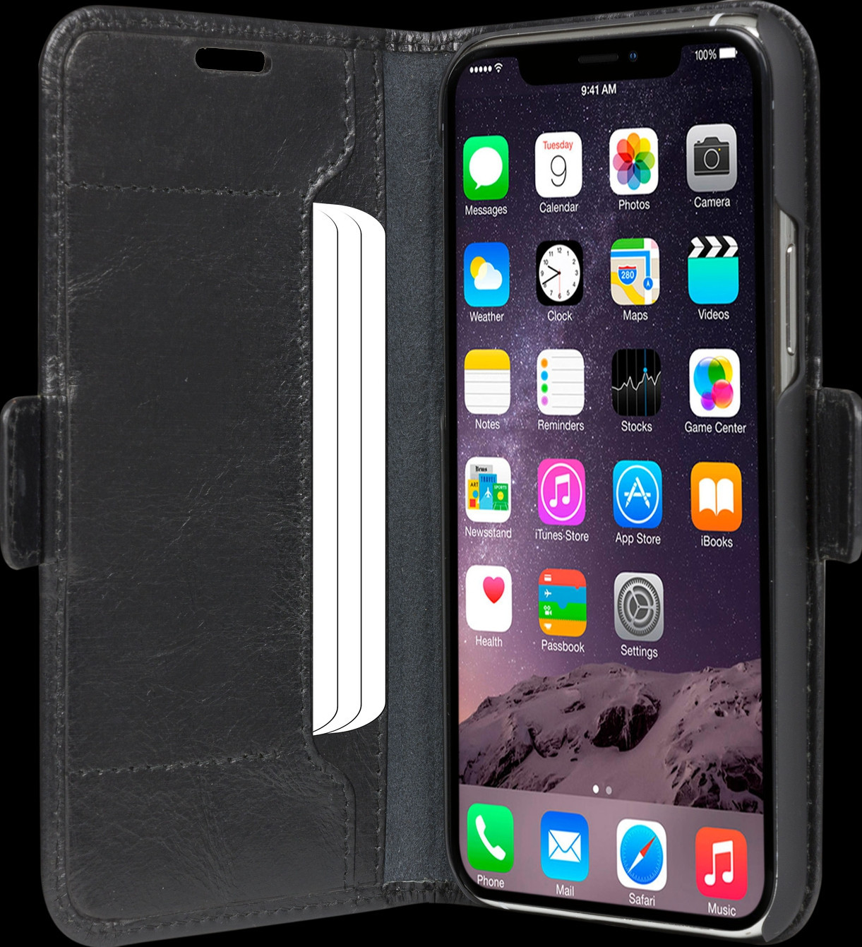 Dbramante1928 iPhone 11 Wallet Copenhagen Slim, Sort