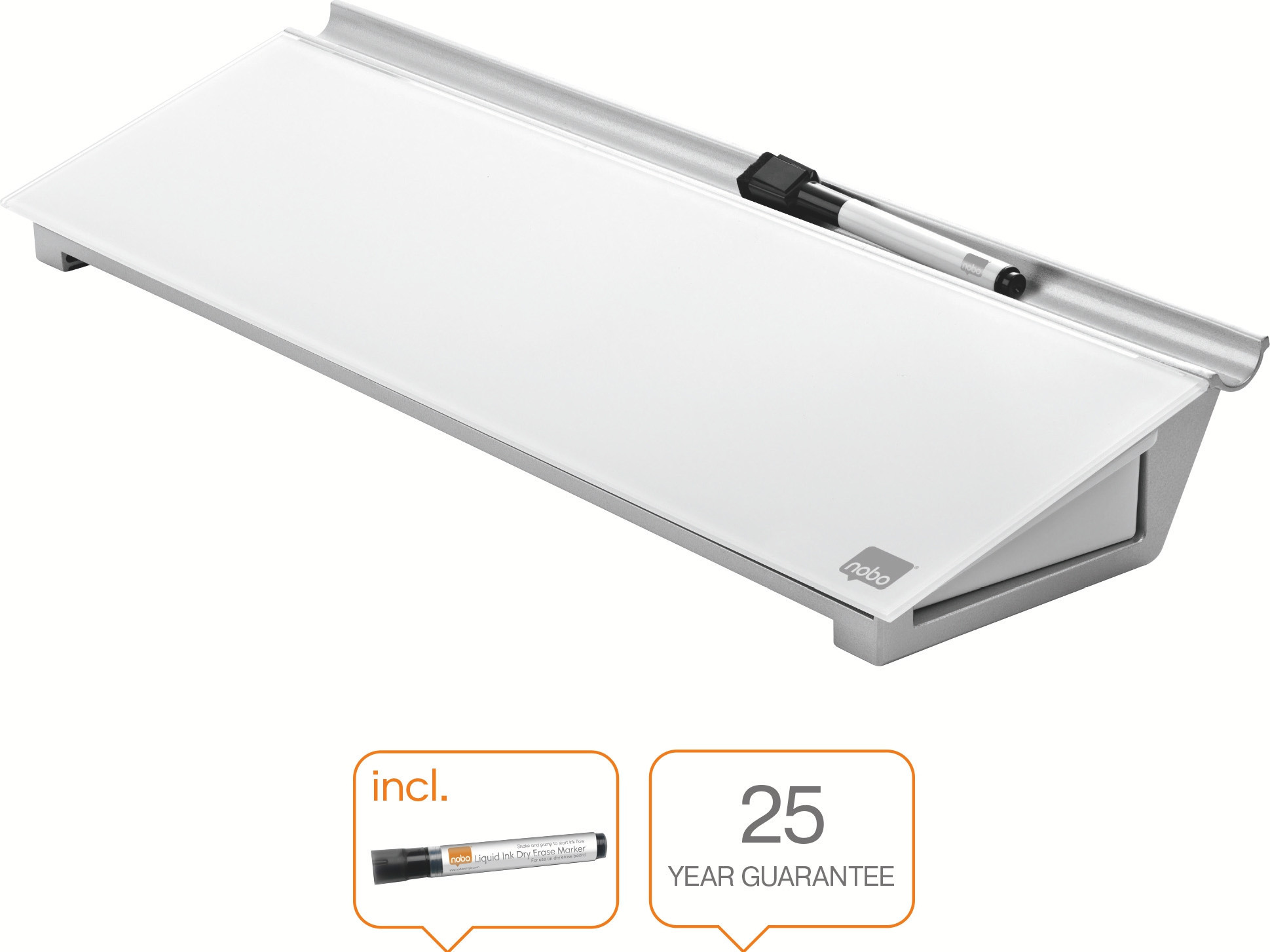 Notatplate Glasstavle Diamond Nobo