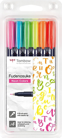 BildeKalligrafipenn Fudenosuke hard neon ass (6)