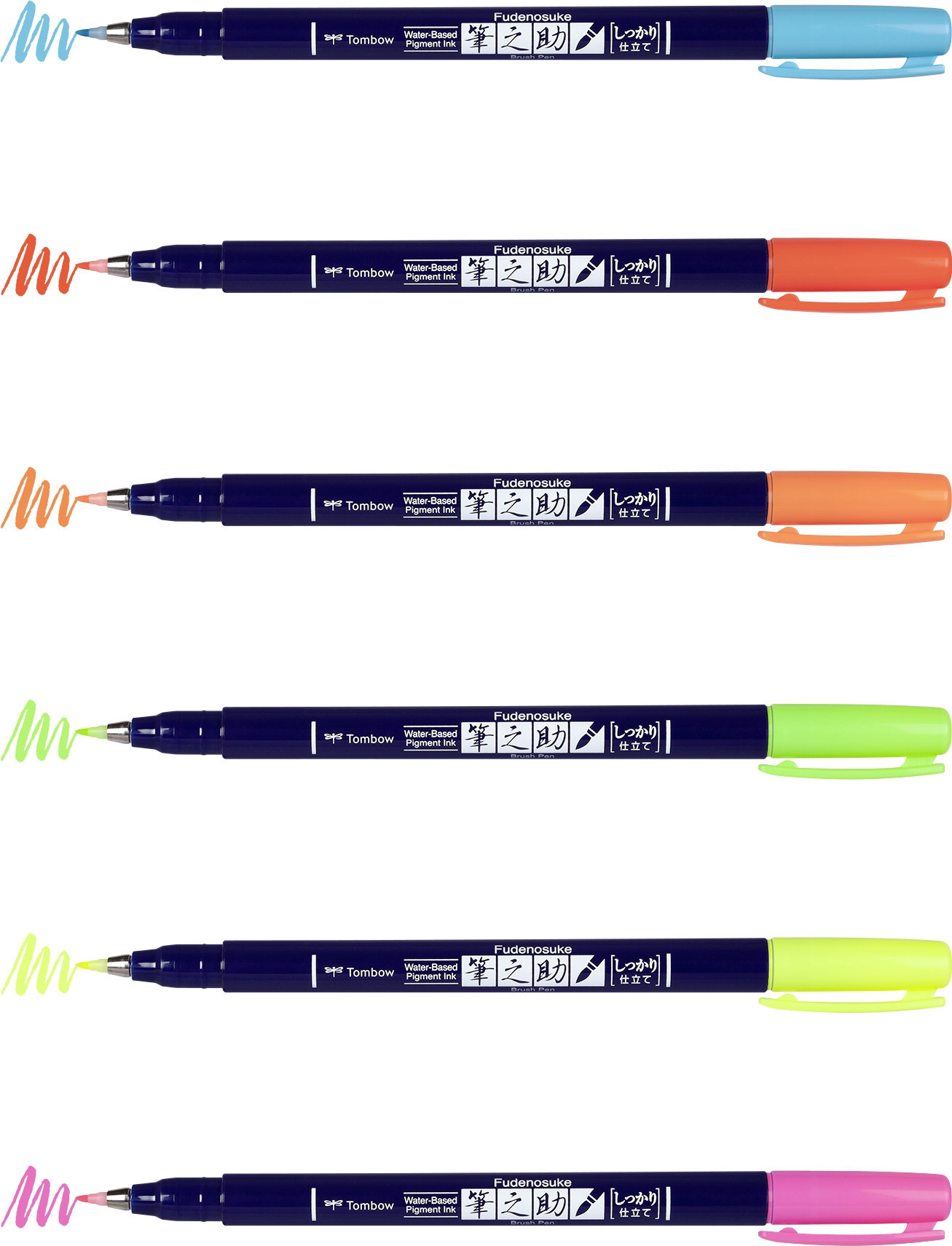 Kalligrafipenn Fudenosuke hard neon bl