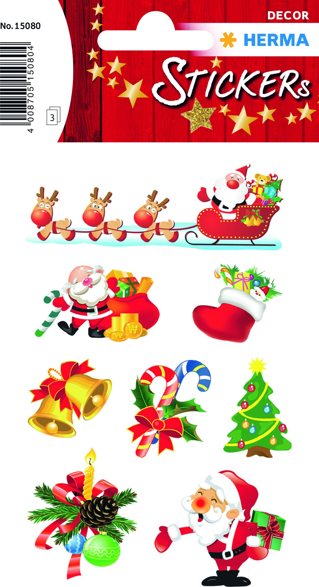 Herma Klistremerker Decor julenisser (3)