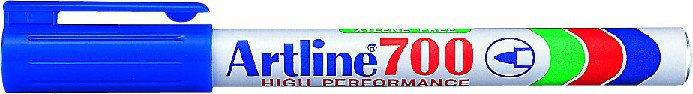 BildeArtline 700 Merkepenn Permanent rund 0.7mm spiss bl