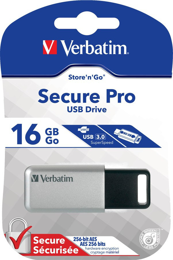 USB 3.0 Drive Secure Data Pro 16GB, Silver