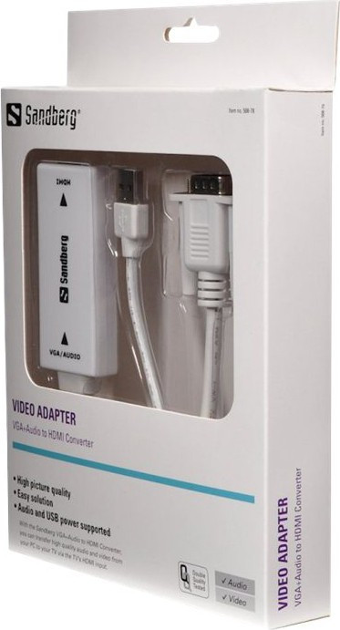 VGA+Audio to HDMI Converter, White