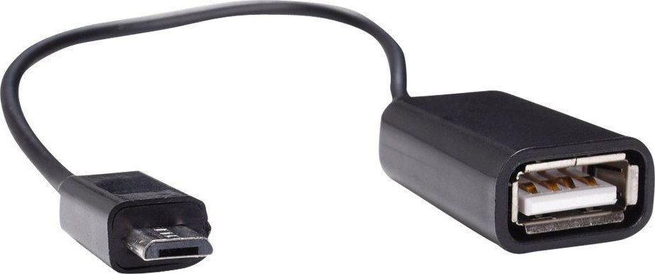 OTG Adapter MicroUSB M - USB F, Black