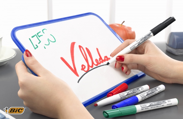 BIC Whiteboardpenn Velleda 1721 Sett med 4 farger