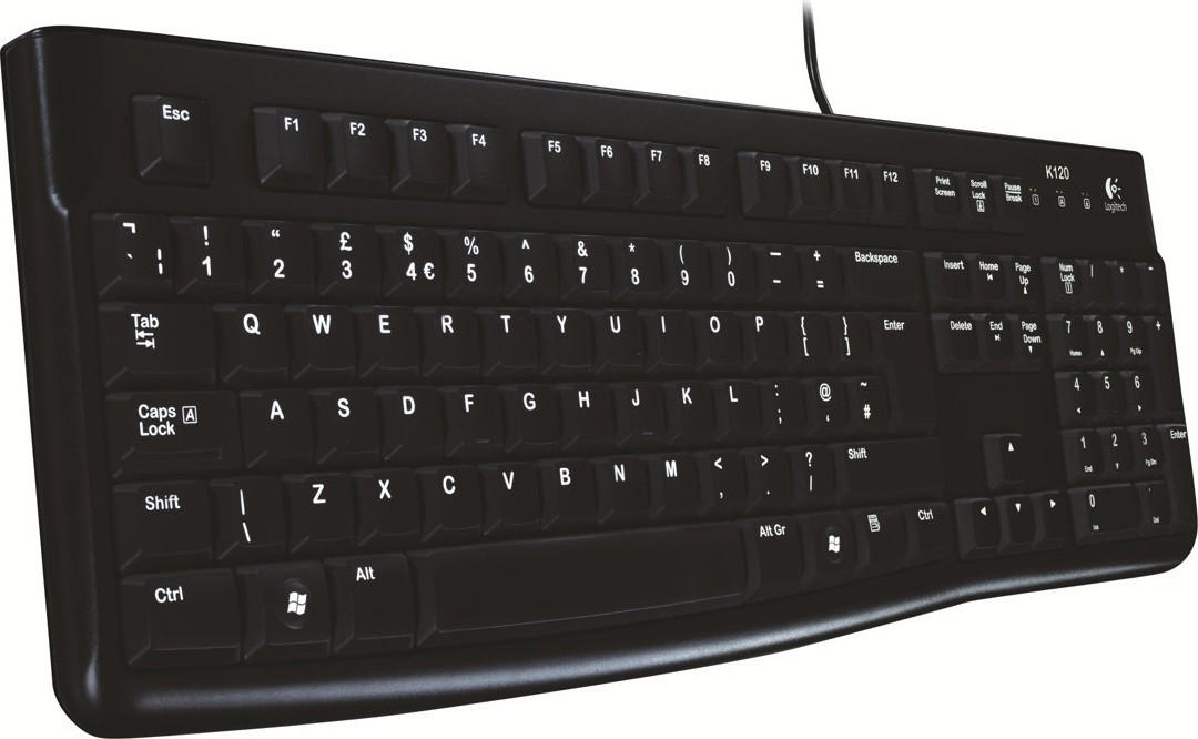 LOGI K120 Corded Keyboard black (DE)