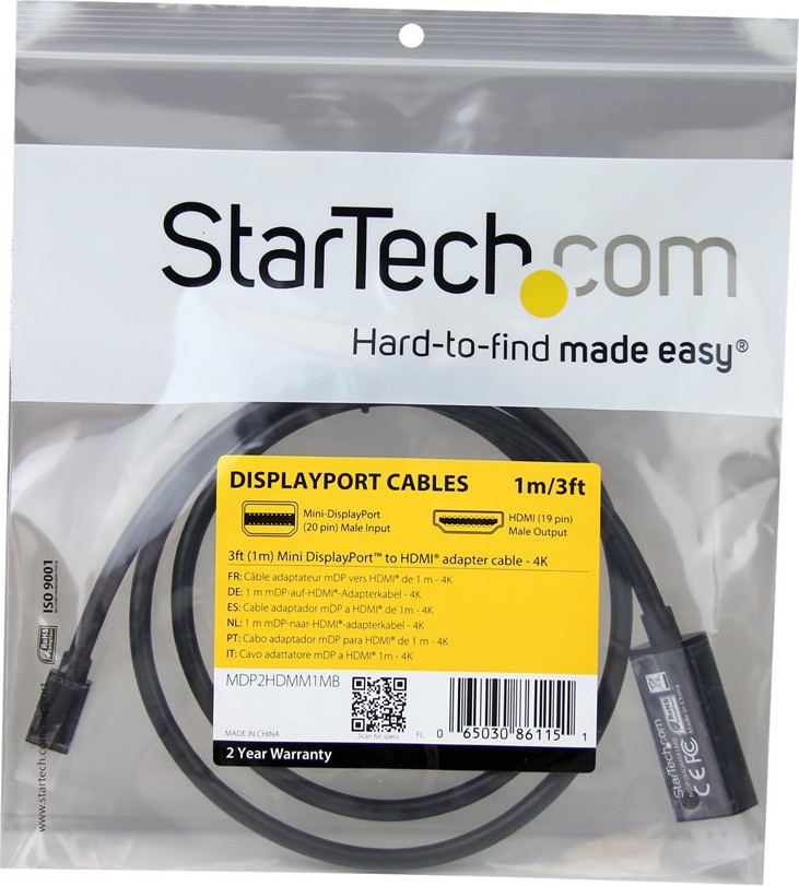 BildeSTARTECH MDP2HDMM1MB Mini DisplayPort to