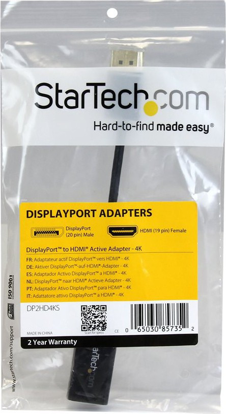 STARTECH DP2HD4KS DP 1.2 to HDMI 1.4 (Ac