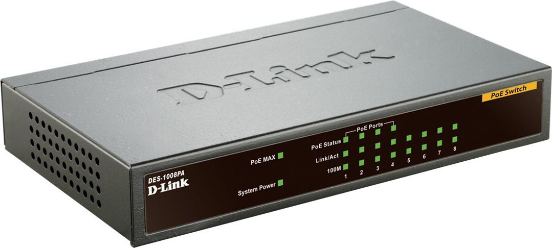D-LINK 8P Layer2 PoE FastEthernet Switch