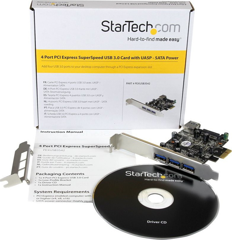 STARTECH PEXUSB3S42 4 Port USB 3.0 PCI E
