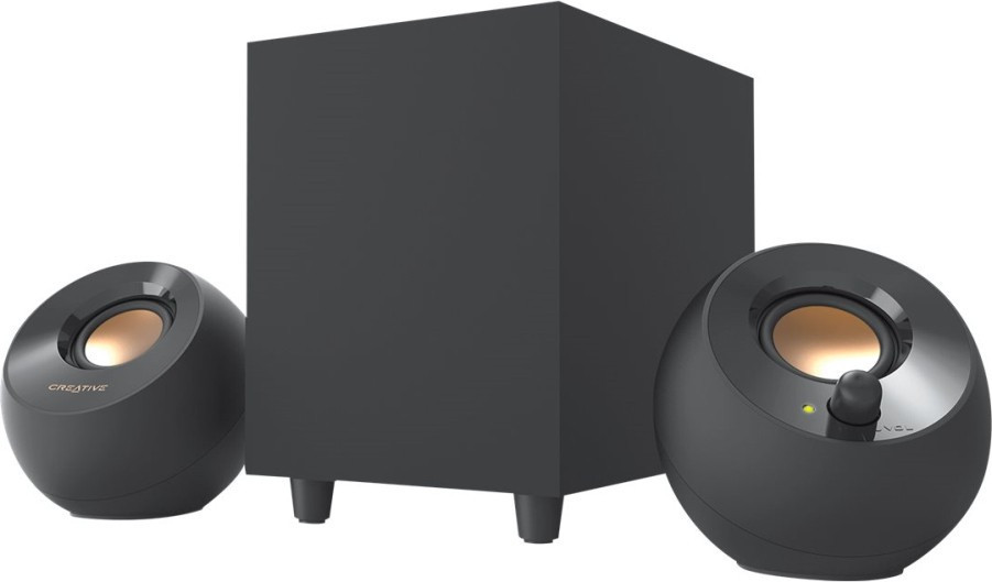 BildePebble Plus 2.1 USB Desktop Speakers, Black