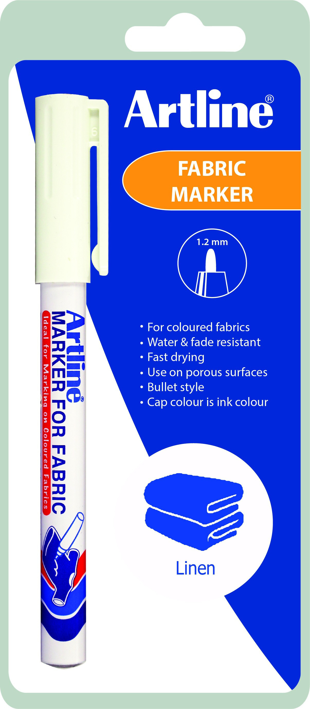 BildeArtline Tekstilmerkepenn EKC-1 blister Hvit