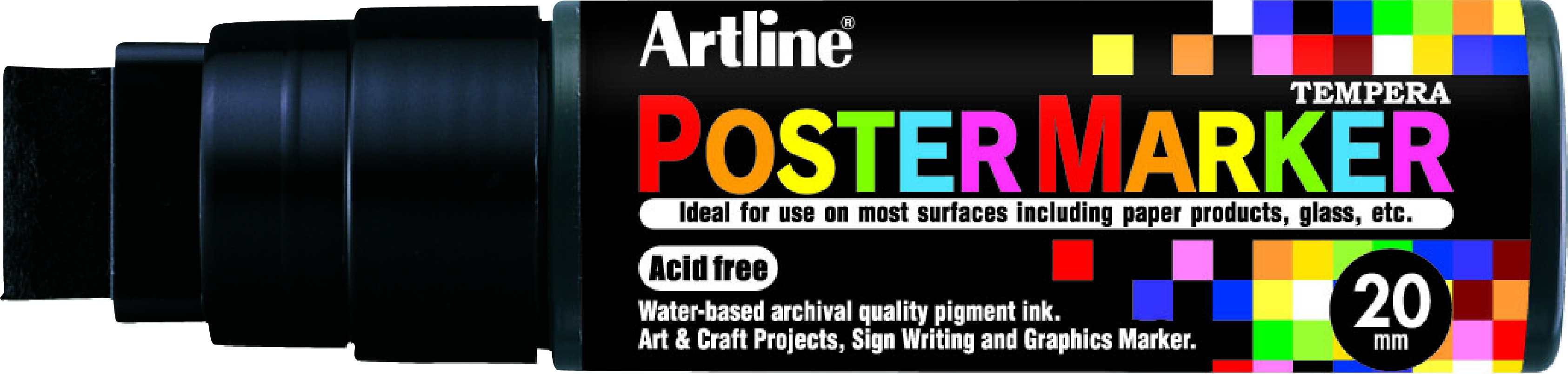 BildeArtline EPP-20 PosterMarker 20mm merkepenn Sort