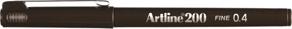 BildeFineliner Artline 200 Fine 0.4 mrkebrun