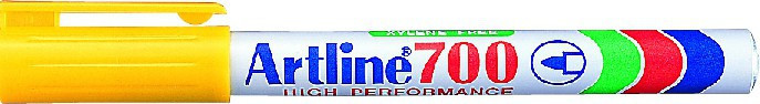 BildeArtline 700 Merkepenn Permanent 0.7 Gul