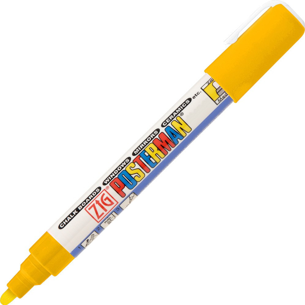 BildeZIG Merkepenn Posterman Medium 2mm gul