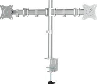 NEWSTAR Flat Desk Mount 2 screens Silver