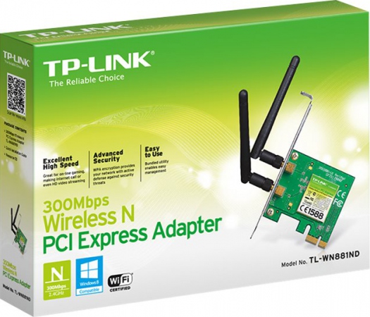 TP-LINK 300Mbps WLAN PCIE Adapter
