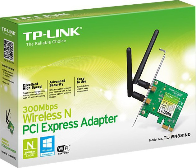 TP-LINK 300Mbps WLAN PCIE Adapter