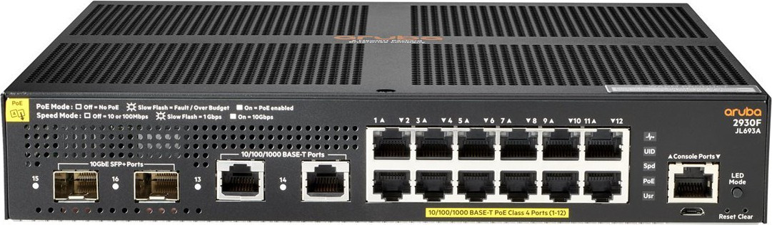 BildeHPE Aruba 2930F 12G PoE+ Swch Europe