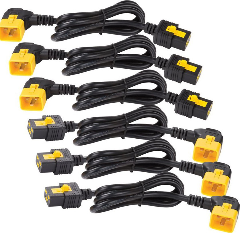 APC 6x Power Cable C19 / C20 1,8m bent