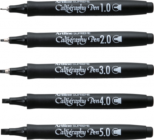Artline Supreme Kalligrafipenn 5/sett Sort