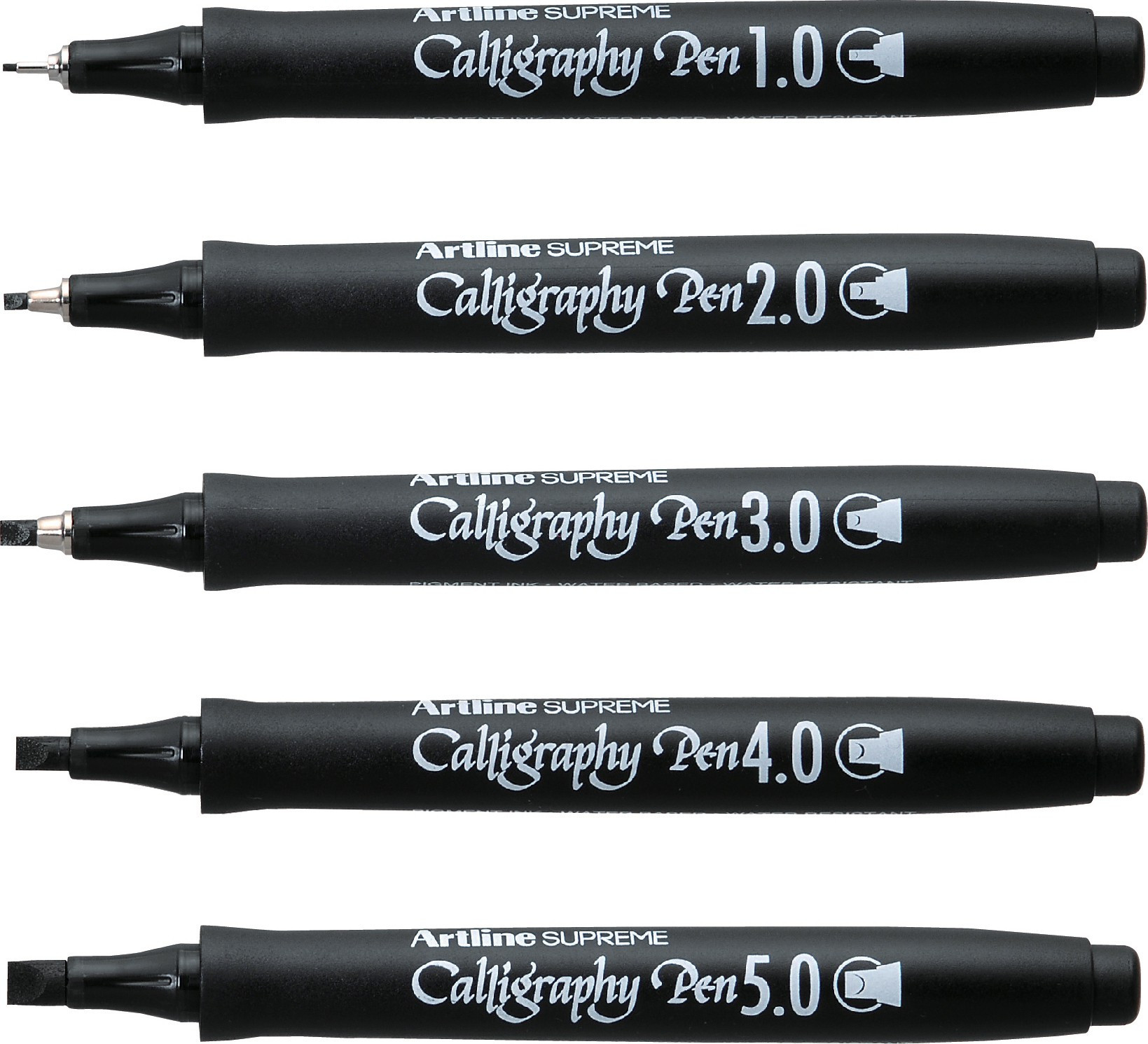 Artline Supreme Kalligrafipenn 5/sett Sort