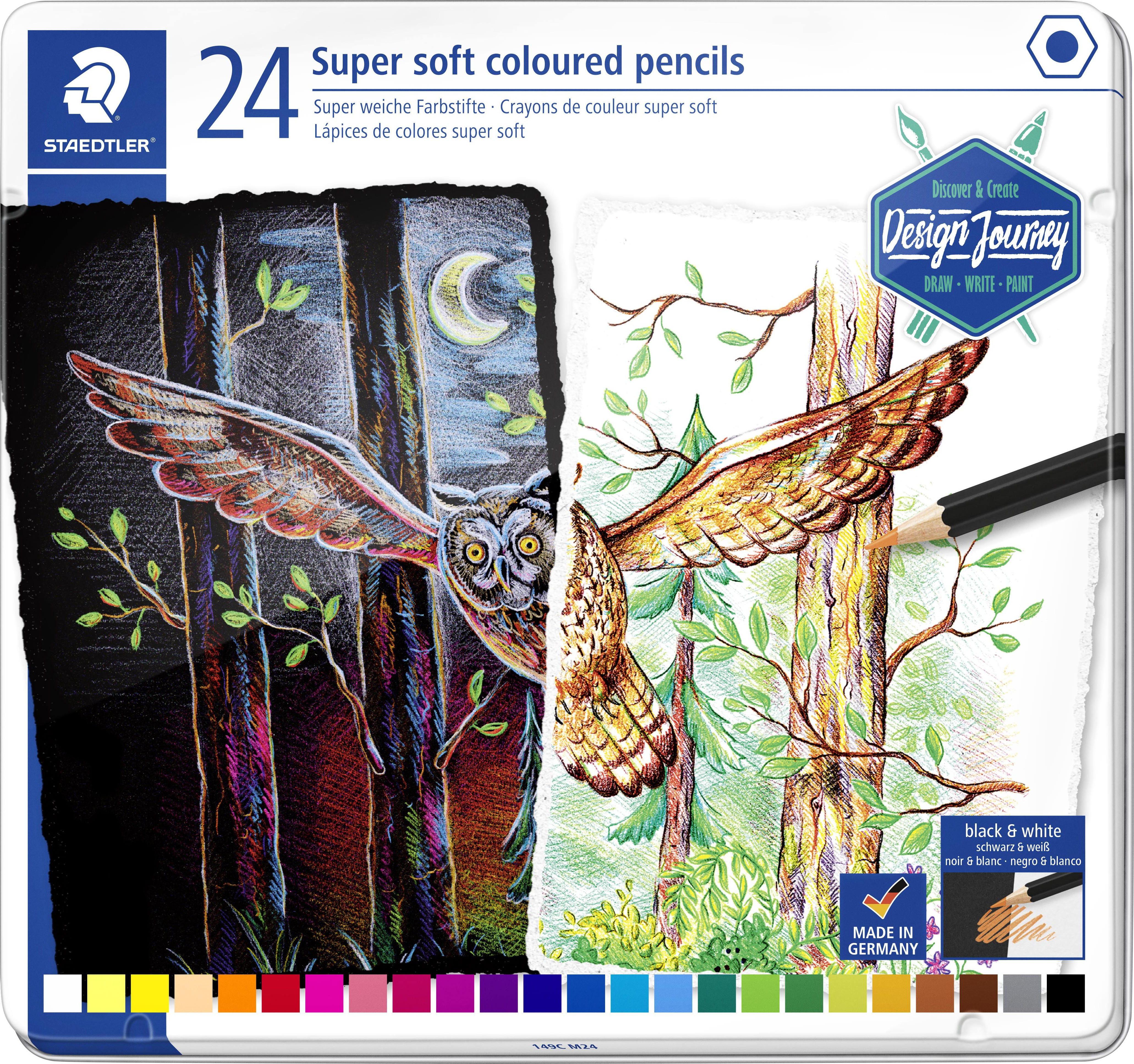 BildeStaedtler Fargeblyanter Super Soft Eske assortert (24)