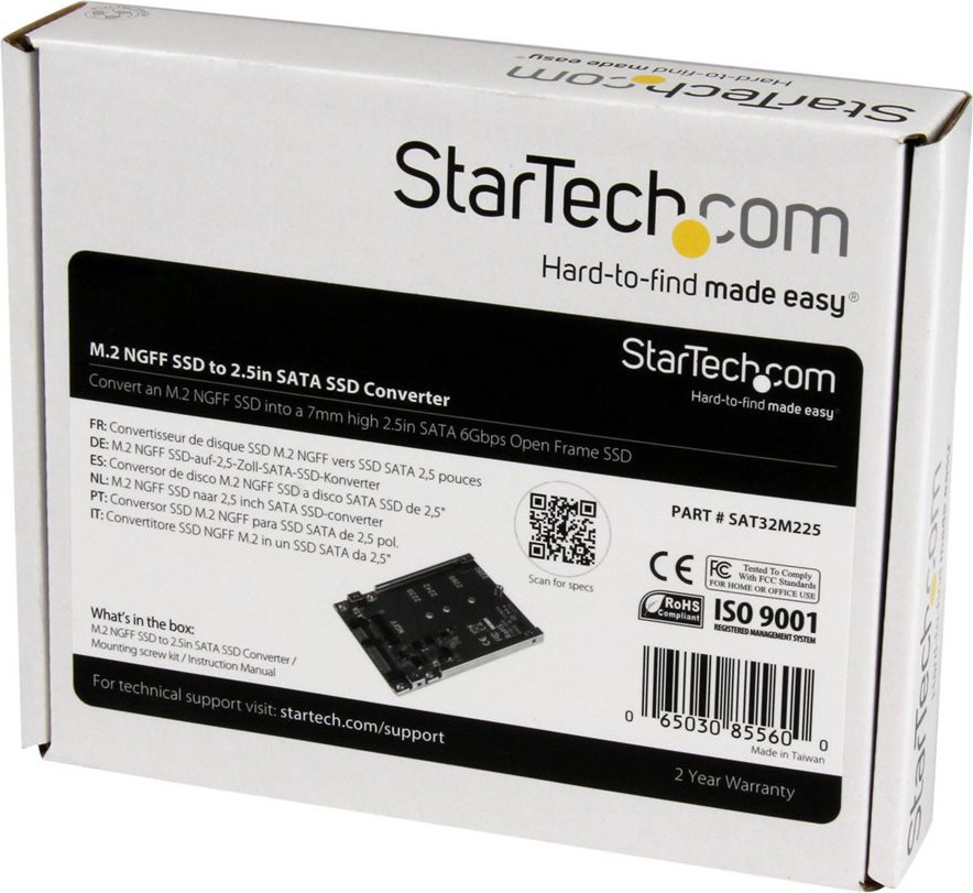 STARTECH SAT32M225 M.2 NGFF SSD->6.35cm
