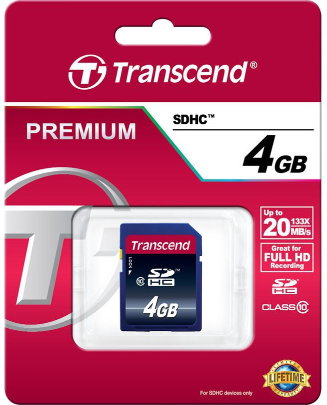 TRANSCEND SDHCCard 4GB SDcard 2.0