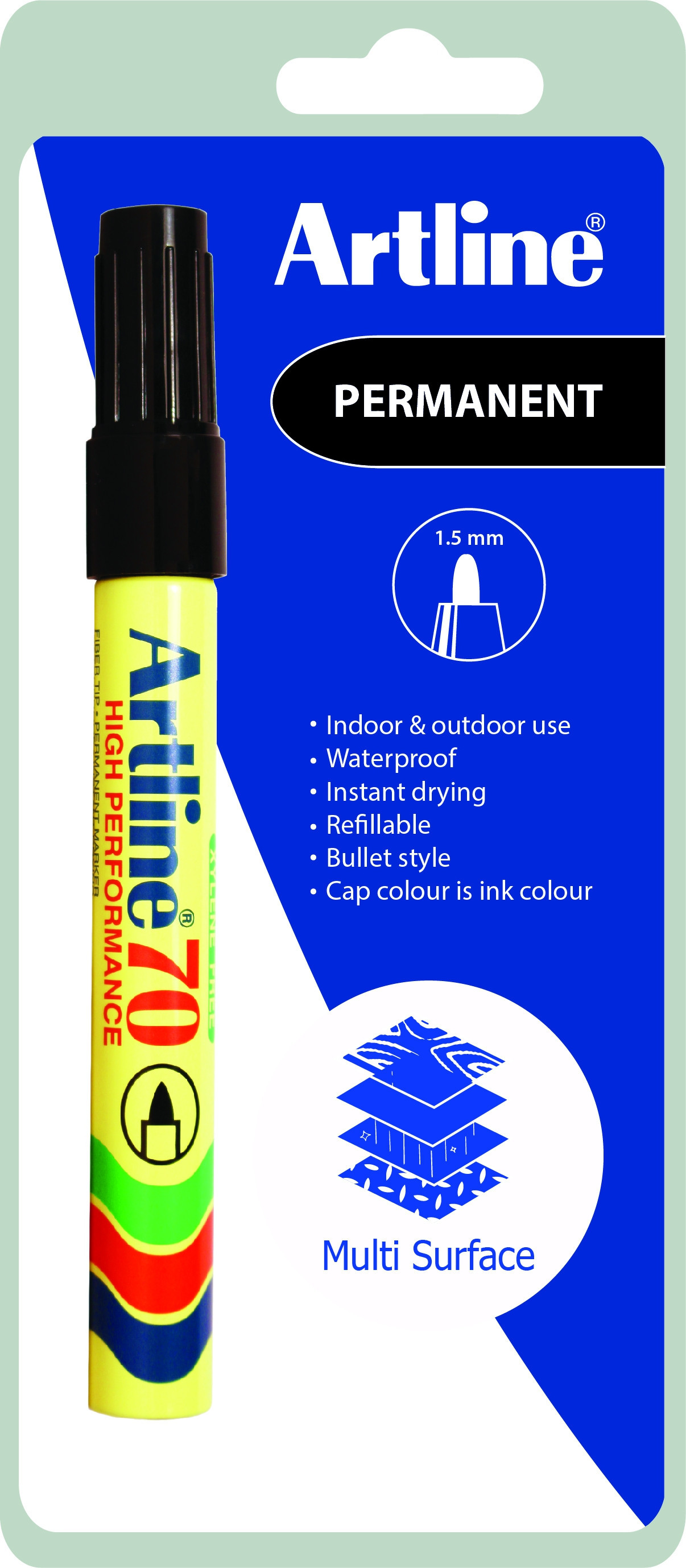 BildeArtline 70 Permanent Merkepenn 1-Blister Sort