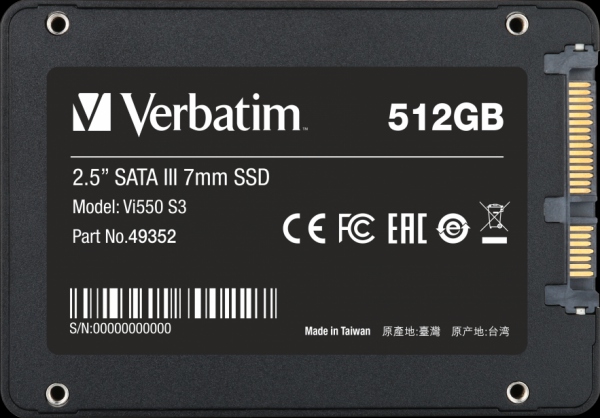 Verbatim Vi550 S3 SSD 2.5e  SATA III 7mm 512GB