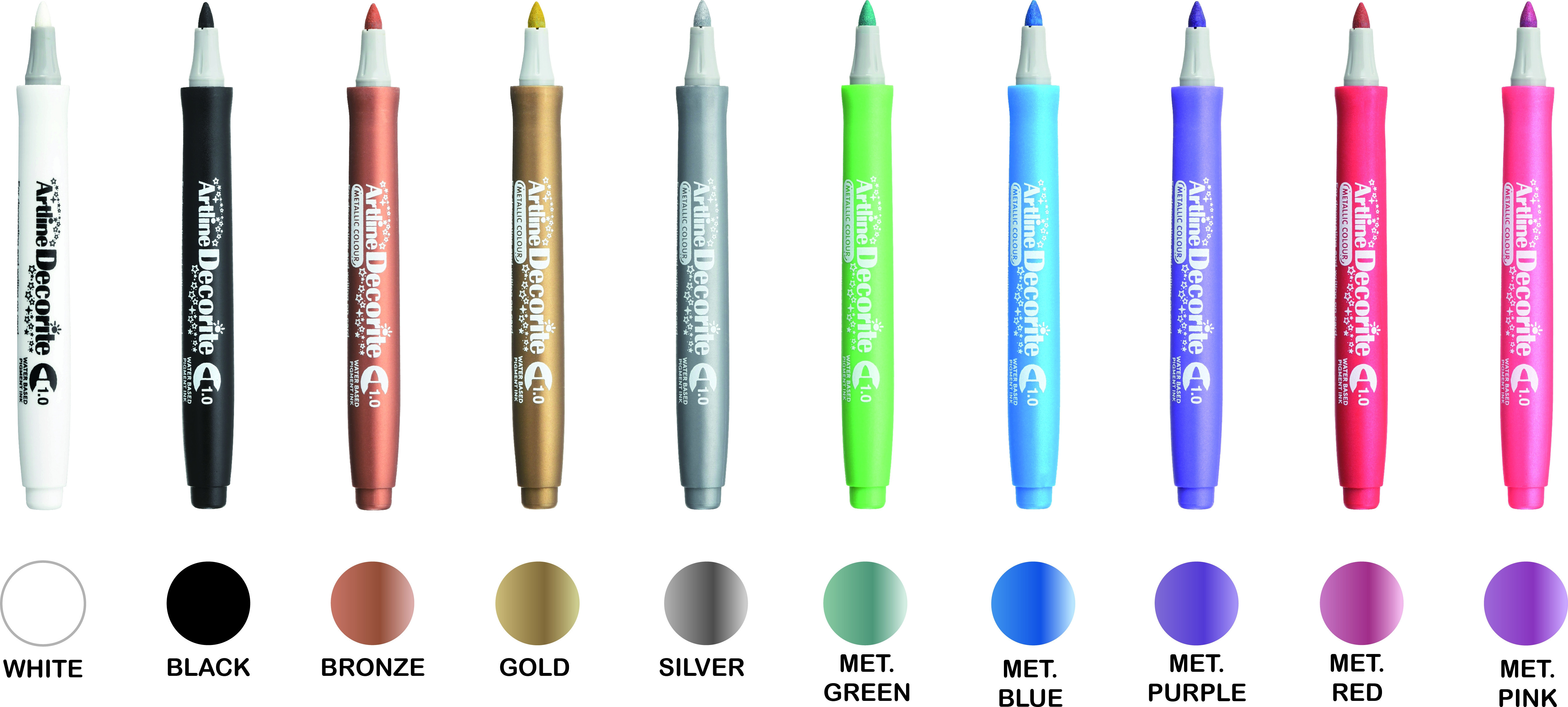 Artline Decorite Bullet Metallic 10-pk