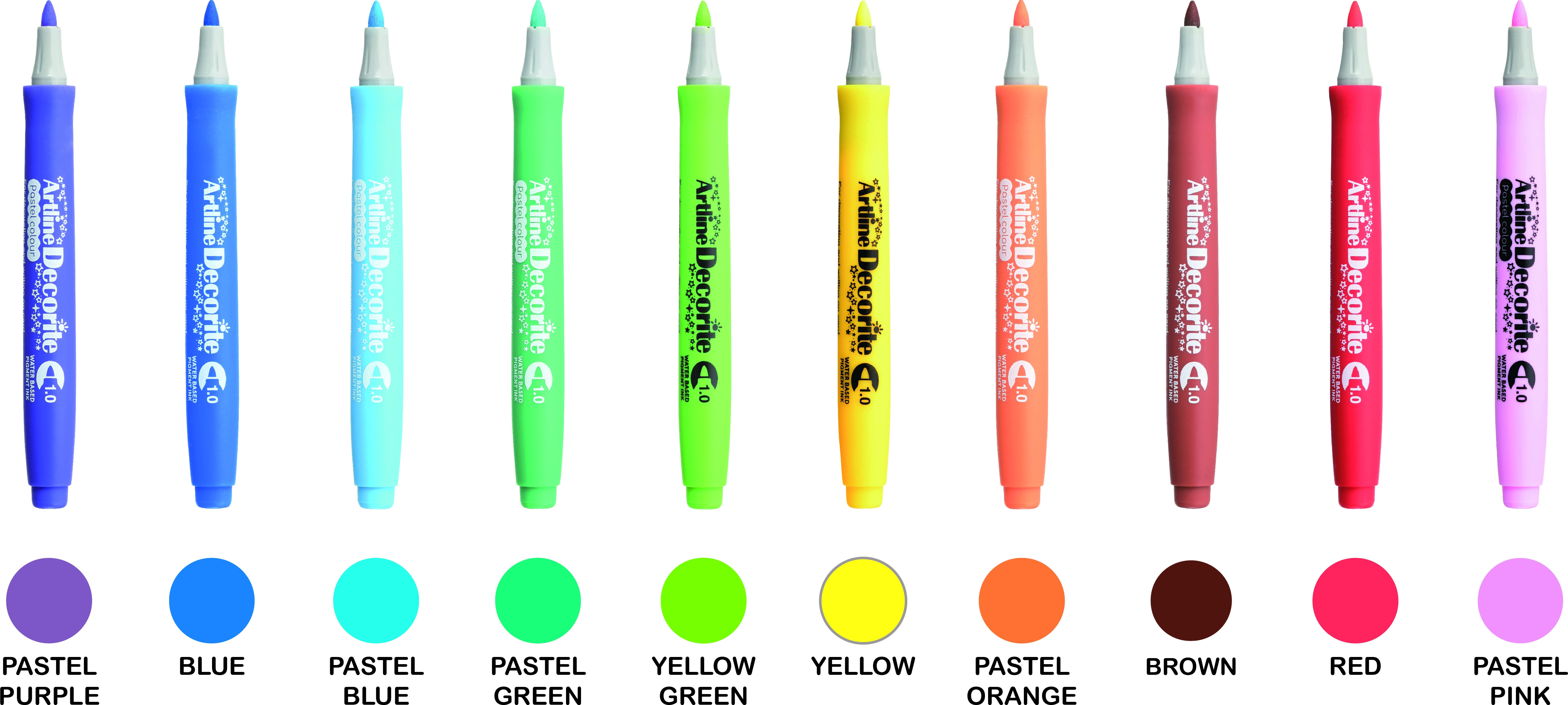Artline Decorite Bullet Pastell 10-pk