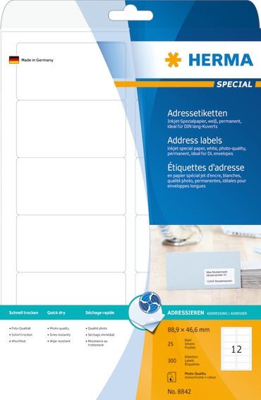 BildeEtikett Herma inkjet 88,9x46,5 (25)