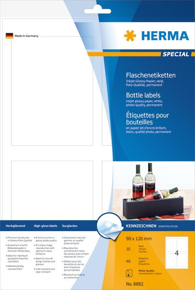 BildeHerma Flaske etiketter 90x120 Inkjet glossy (10)