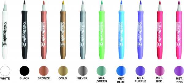 Artline Decorite Brush Metallic 10-pk