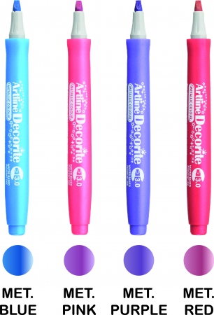 Artline Decorite Flat Metallic 4-pk