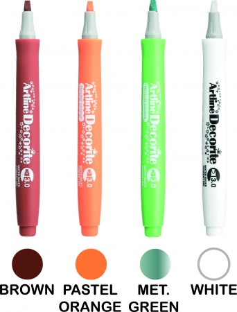 Artline Decorite Flat Earth 4-pk