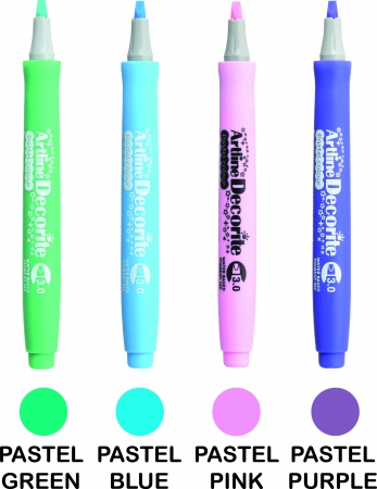 Artline Decorite Flat Pastell 4-pk