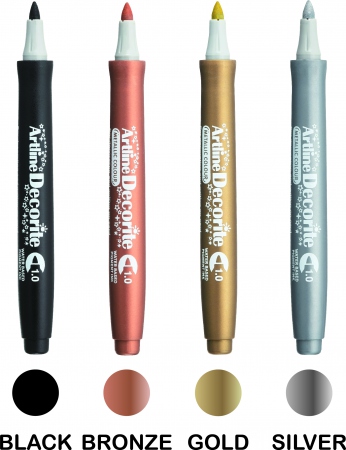Artline Decorite Bullet Modern Metallic 4-pk