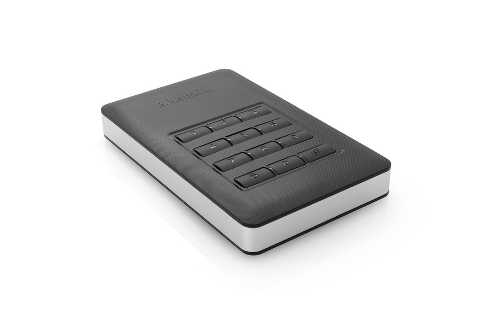 BildeStore 'n' Go Portable HDD w/Keyboard Access 1TB, Black